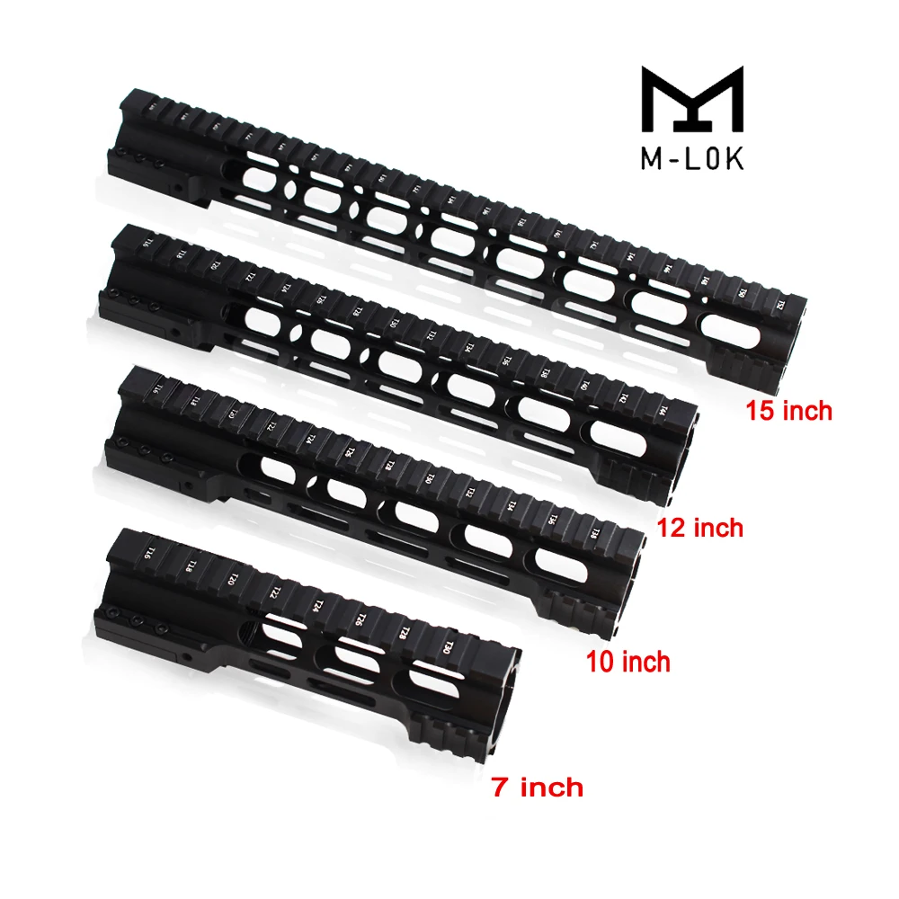 Magorui 7 10 12 15 дюймов M4/M16 AR15 бесплатно поплавок M-Lok Quad Rail Handguard Пикатинни со стальной бочковой гайкой