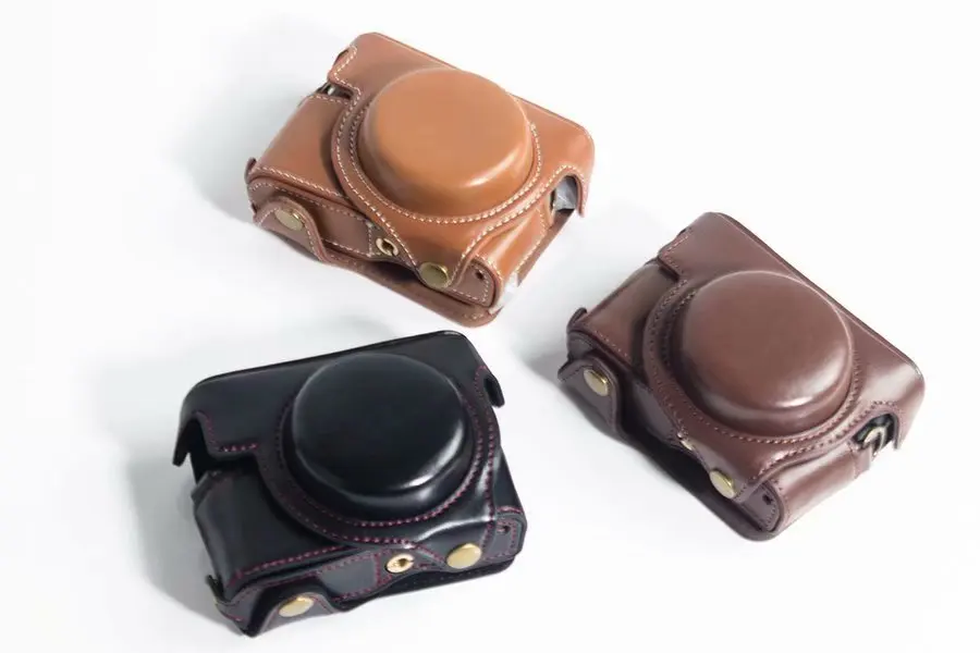 Жесткий кожаный чехол для камеры sony RX100 RX100II III RX100 IV V RX100 VI M7 M6 M5 сумка для камеры с ремешком
