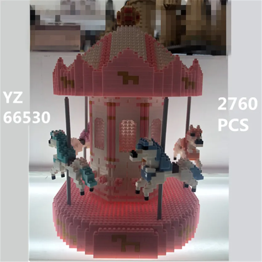 

YZ Mirco blocks Girls City Friends Princess Fantasy Carousel Colorful Holidays Building Blocks Sets Kids Toys