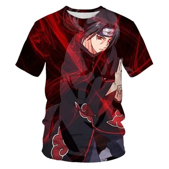 

Cartoon anime anime Naruto 3D printing fashion men and women couple short-sleeved T-shirt soft material outdoor casual loose men