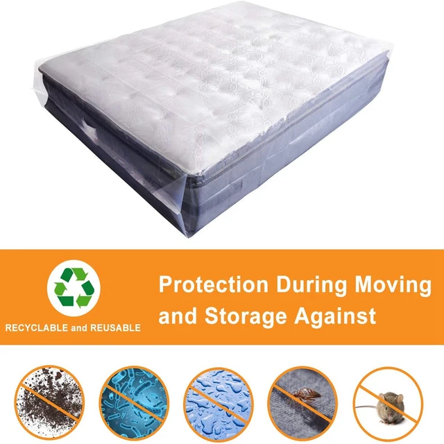 Protège-matelas imperméable pour lit simple ou double, housse de rangement  anti-poussière, taille S/L