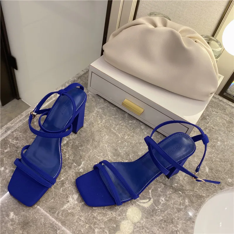 blue gladiator heels