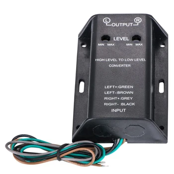 

HIGH TO LOW Easy Install Adjustable Practical Stable Signal Audio Converter Car Mounted Output Amplifier Universal Tweeters