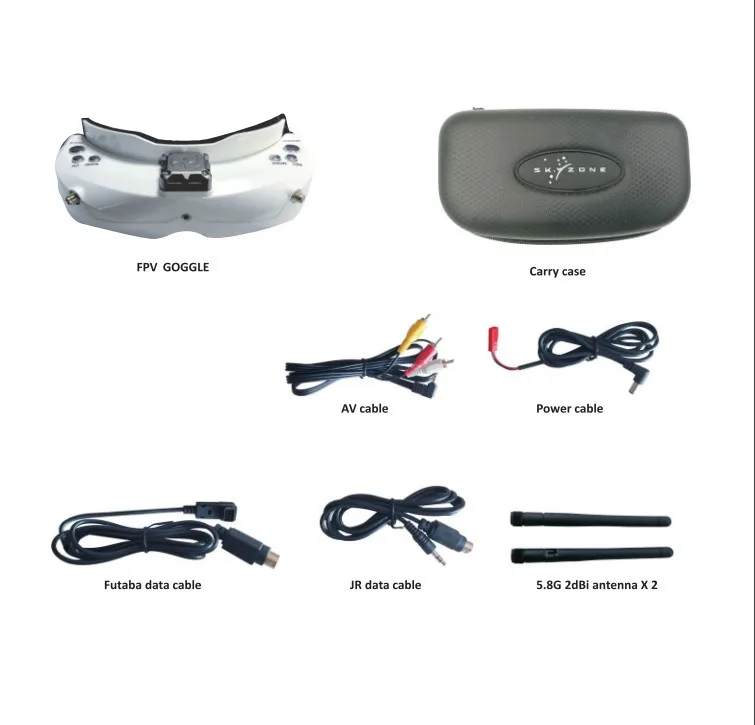 

SKY02C 5.8Ghz 48CH Diversity FPV Goggles Support DVR HDMI With Head Tracker Fan for RC Racing Drone