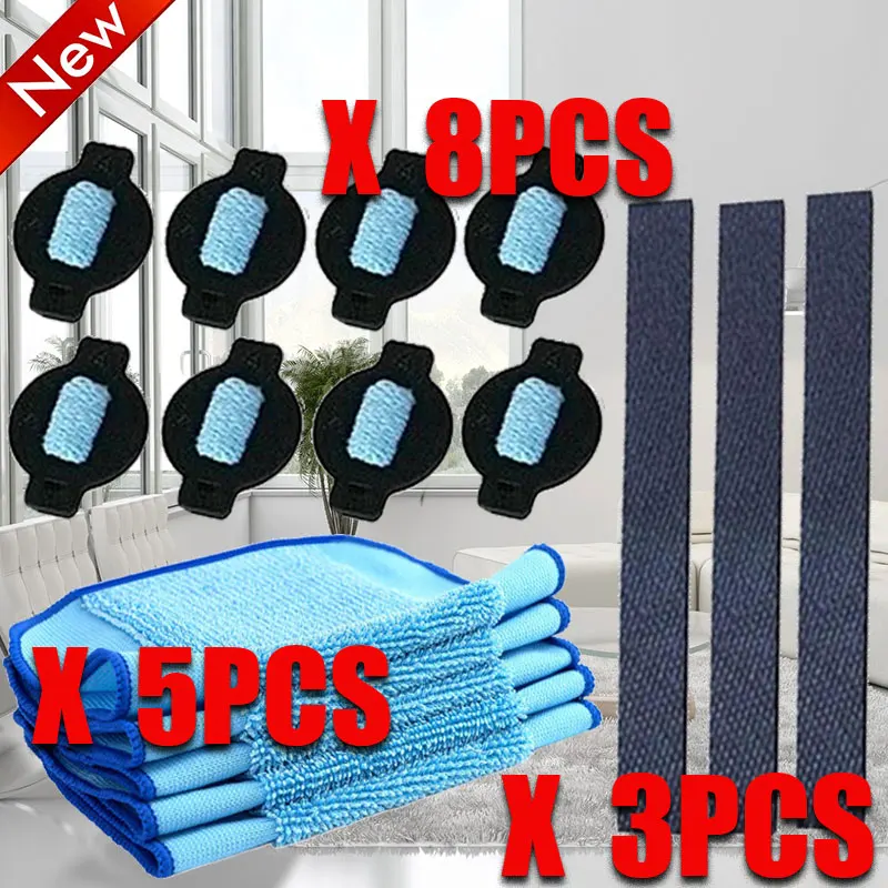 16pcs Робот для колес Стикеры для колеса шины насадка на швабру для уборки из напитоки напитков и минеральных водов заменитель для салфетки для робота-пылесоса iRobot Braava 320 380 381 380 т 390 390 т мятный 4200 4205 5200 5200C - Цвет: 16pcs