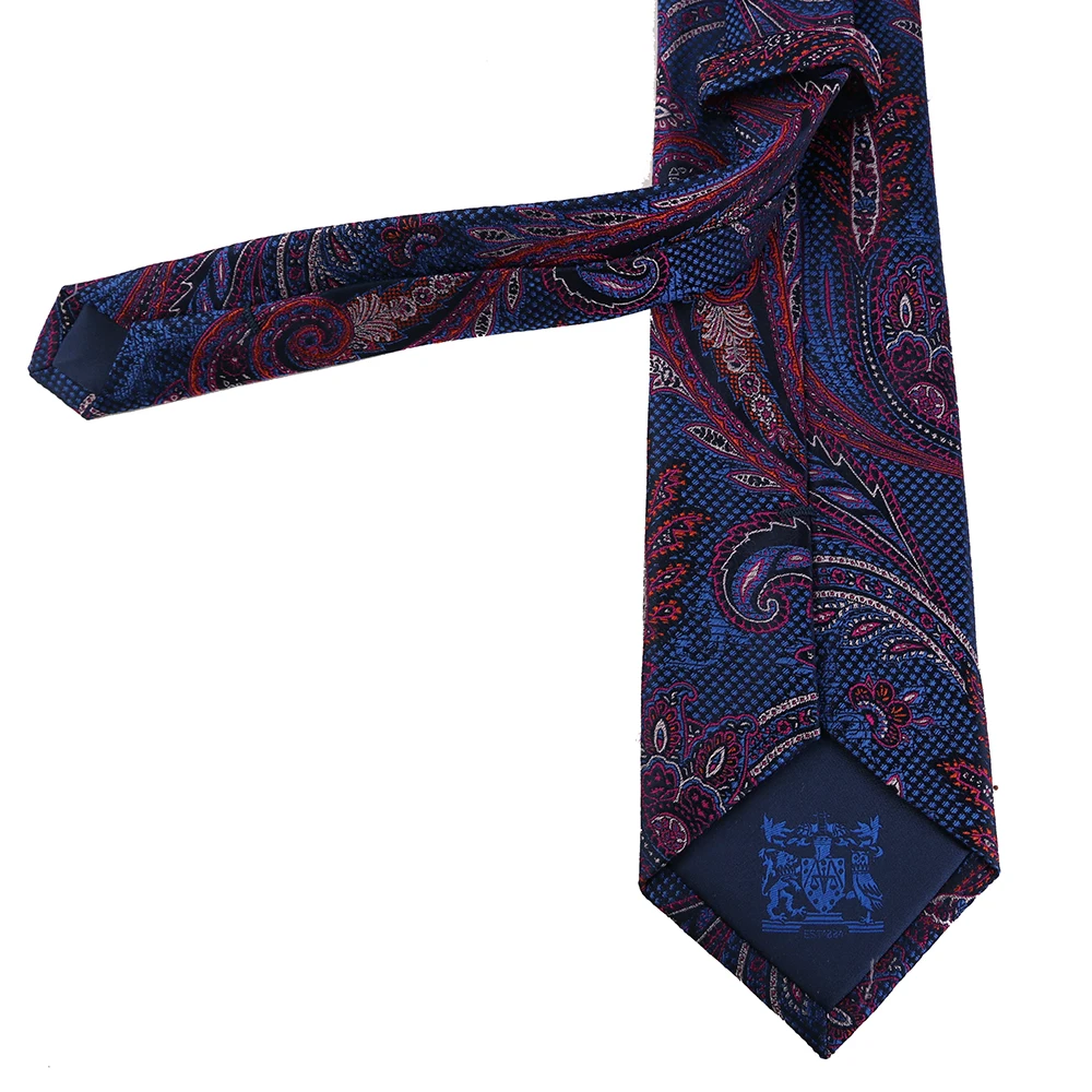 Tailor Smith Men Pure Silk Ties Woven Jacquard Floral Strip Dots Checked 100% Silk Ties Men Suit Business Office Neckties