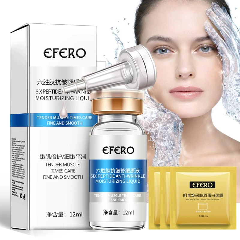Efero Argireline омолаживающая сыворотка ремонт увлажнителя шесть пептидов Сыворотка против морщин отбеливающий уход за кожей лифтинг крем для лица