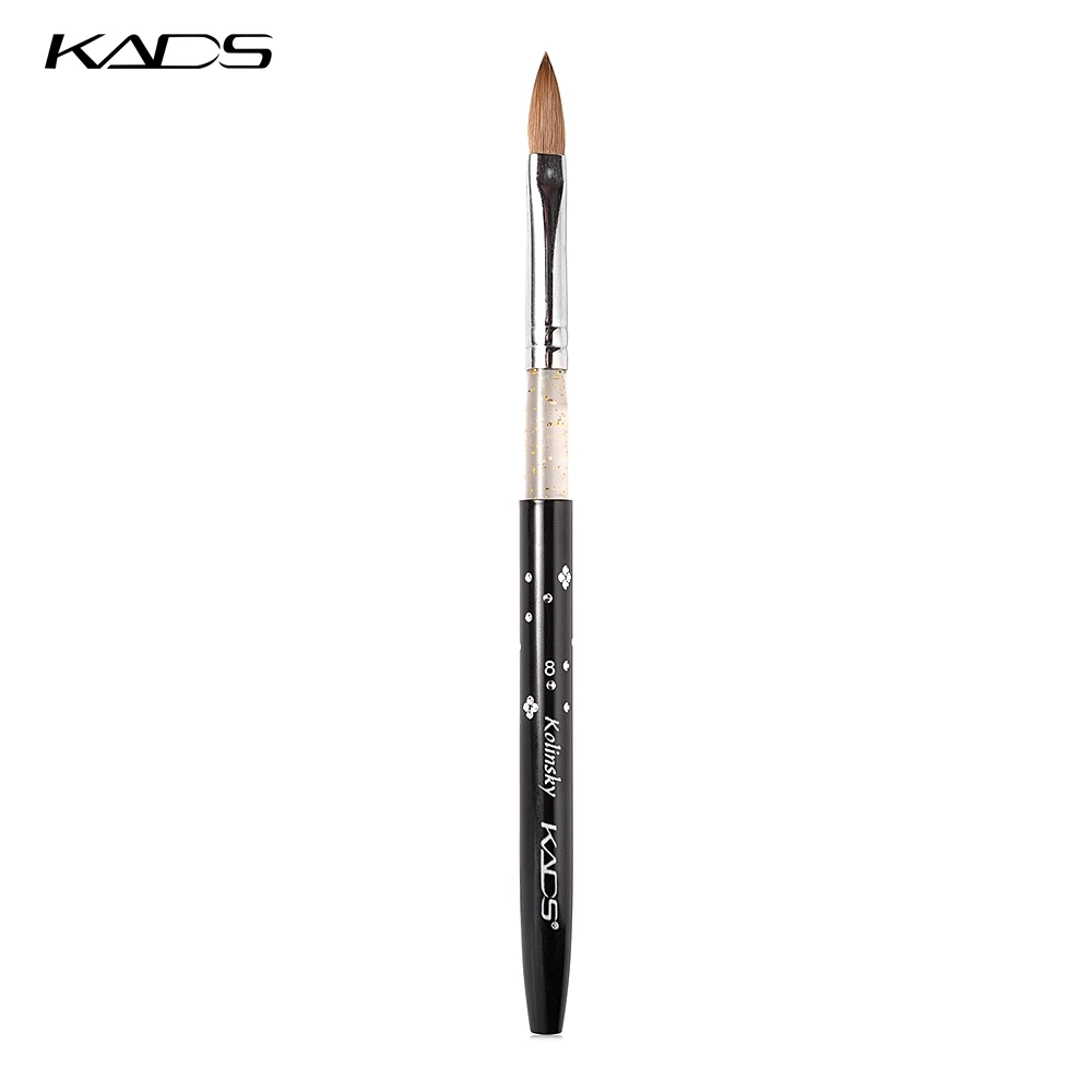 KADS Size 8# black Kolinsky Sable Brush.Professional kolinsky sable acrylic nail brush for acrylic brush 4