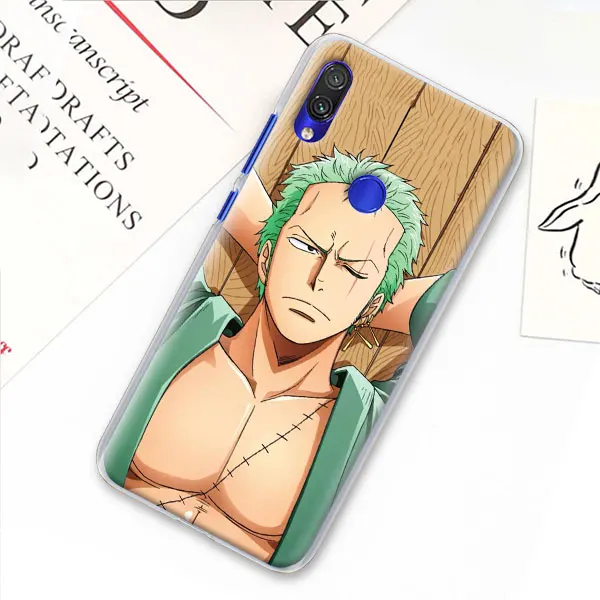 Цельный чехол Roronoa Zoro для Xiaomi mi A3 A1 A2 8 Lite 9T CC9E Play Red mi K20 Pro 7A Note 7 7S жесткий прозрачный чехол - Цвет: 07