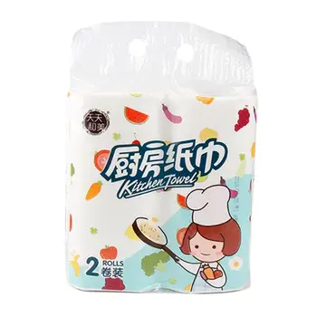 

Kitchen Roll Paper Primary Wood Pulp Toilet Paper Absorbent Paper Household Toilet Paper Tissue Roll Paper 2 Rolls