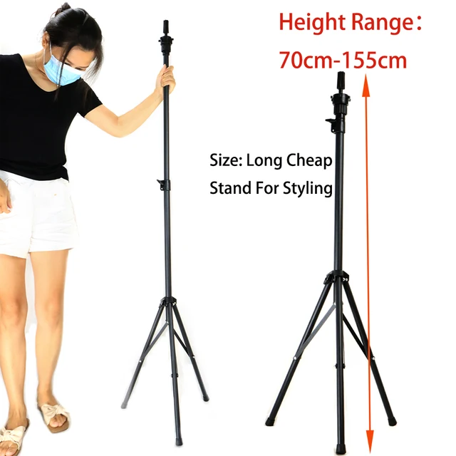 Female Mannequin Training Head And Stand For Hairdressers Hairstyles 85% Human Hair Training Head For Braid Hairdressing Head One Wig Stand Tripod