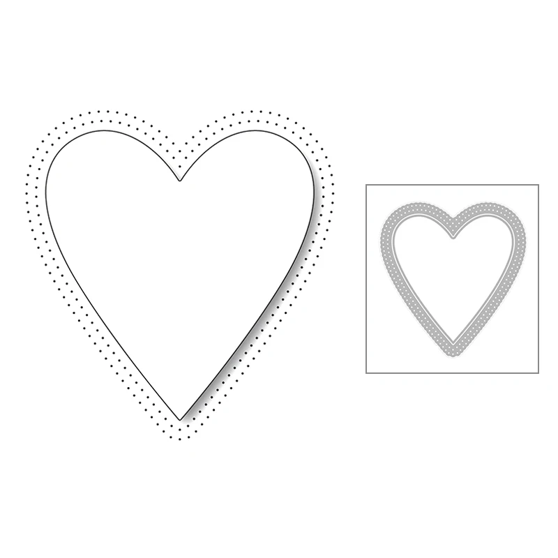 2020 новой модели для дня Валентина сердце Рамка металлический Трафаретный