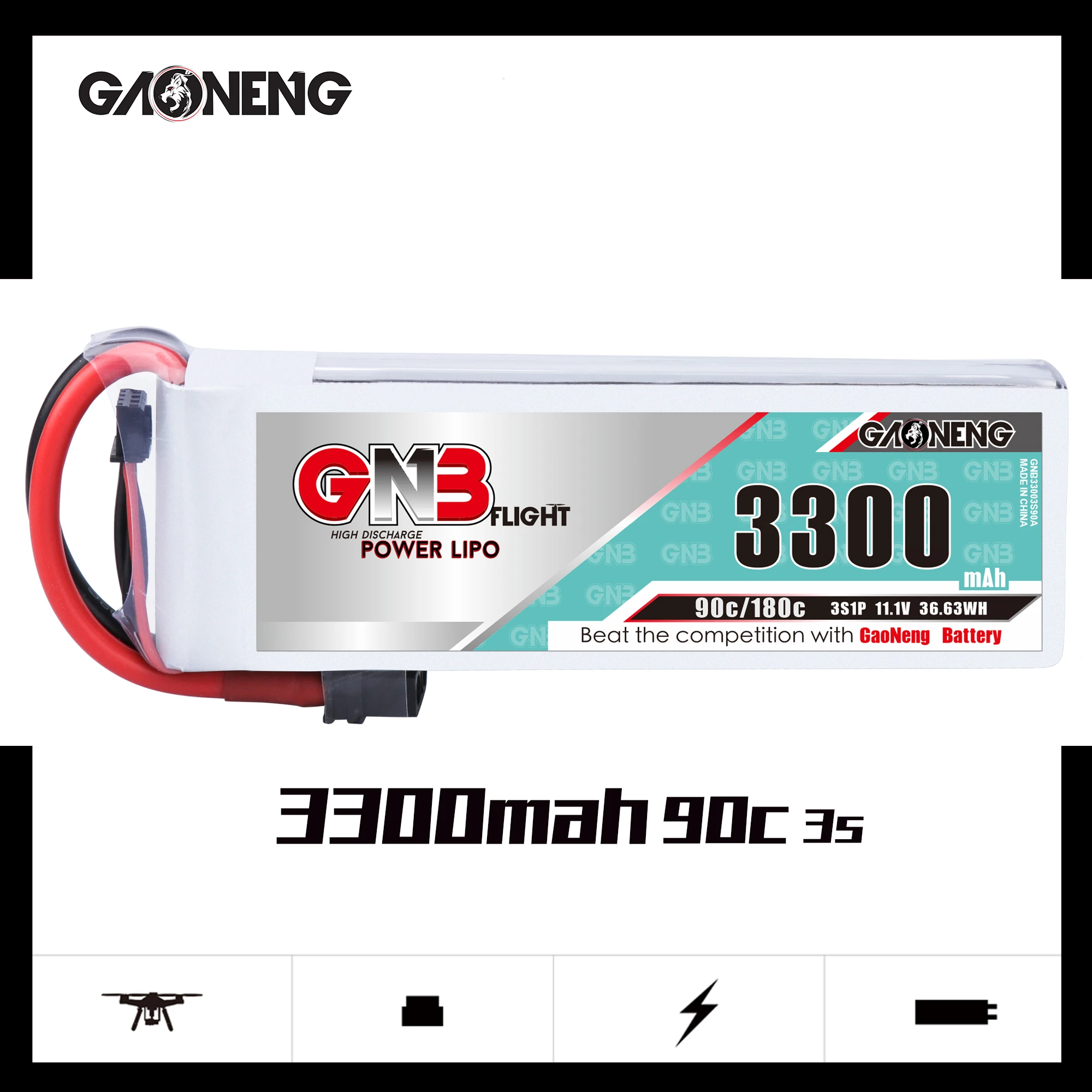 Gaoneng GNB 3300mAh 3S 90C 11,1 V XT60 XT90 T штекер для RC FPV гоночный Дрон Квадрокоптер Самолет RC автомобиль вертолет