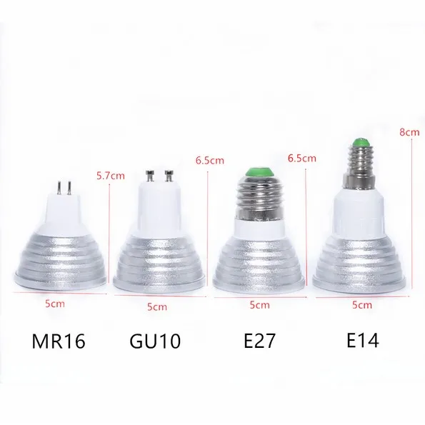 Lowest price RGB lamp led E27 E14 GU10 GU5.3 85-265V LED Bulb Spotlight with 24Keys IR Remote Controller 5W Lamp | Освещение
