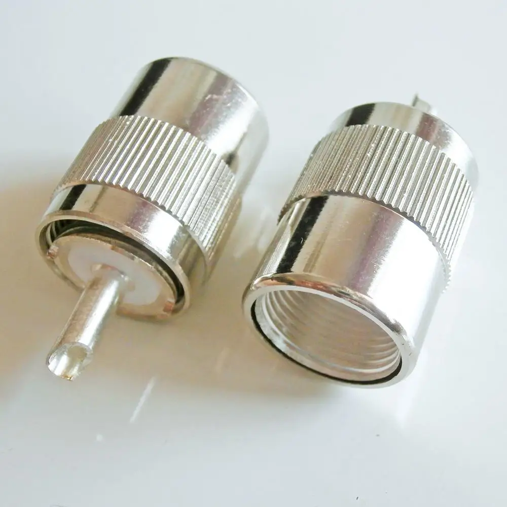 1 шт. припой PL259 PL-259 SO239 SO-239 UHF Male для кабеля 8D-FB 8DFB латунь посеребренный