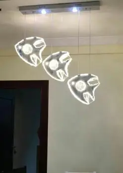 

A1 Creative fish shaped LED restaurant Pendant Lights modern minimalist dining single head art bar crystal lamp