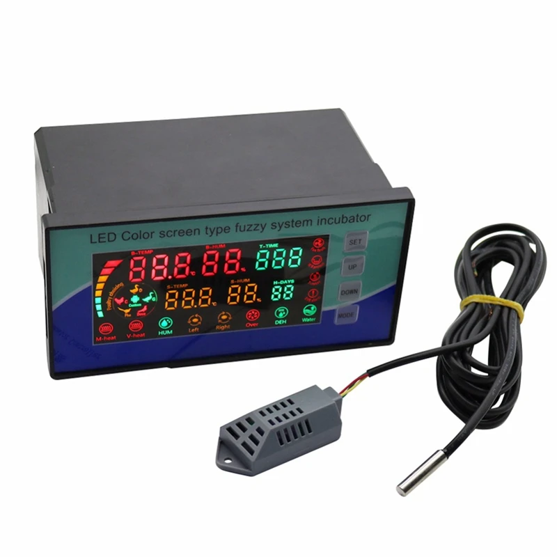

Poultry Intelligent Temperature Humidity Incubator Controller Chicken Bird Incubation Equipment LED Color Display
