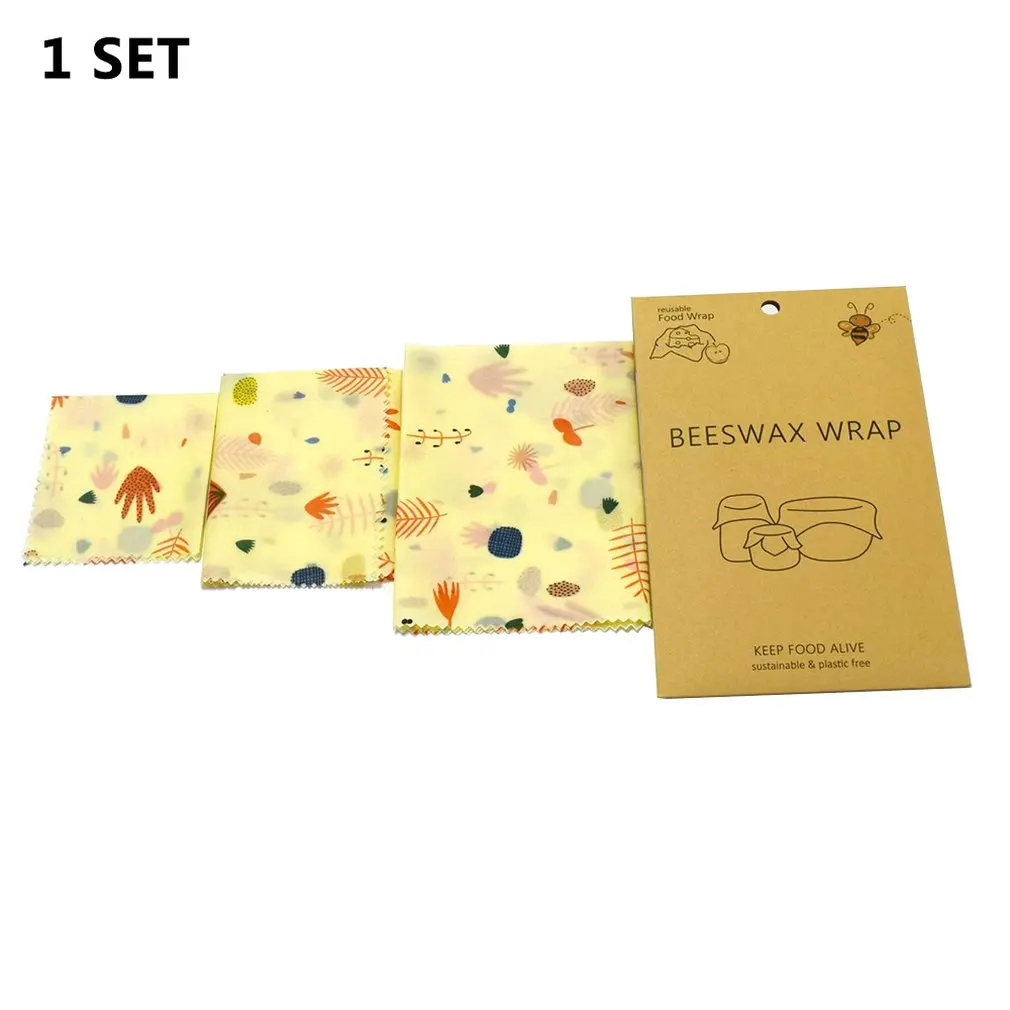 Red Pine Leaf S95-4 Cotton Beeswax Fresh Cloth Organic Cotton Wrap Reusable Food Grade Packaging Cloth