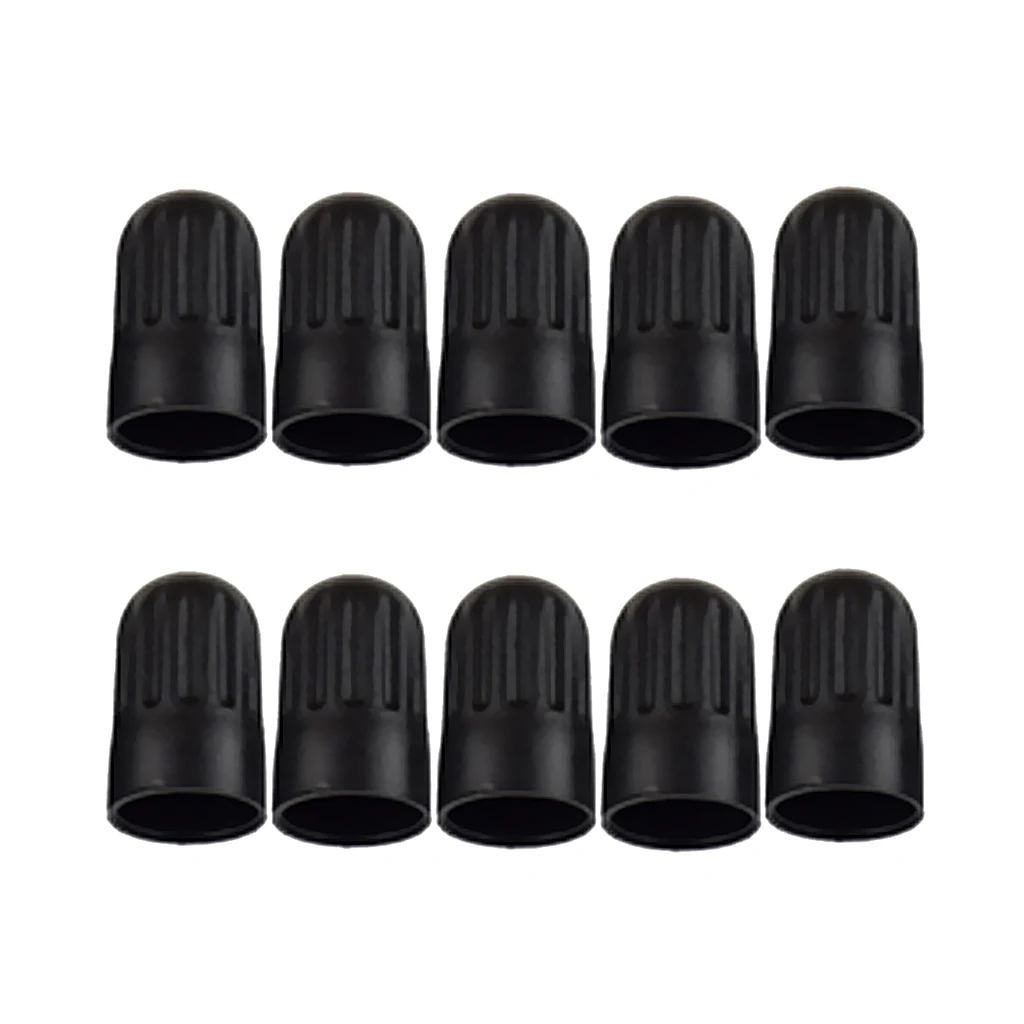 10 Pieces Black 17mm TPMS Tire Valve Stem Long Caps Cover For TR20008