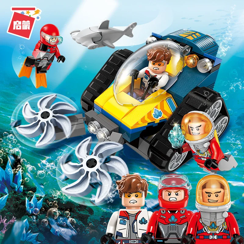 ENLIGHTEN Deep Sea Adventure City Engineering горнодобывающая буровая машина лодка строительные