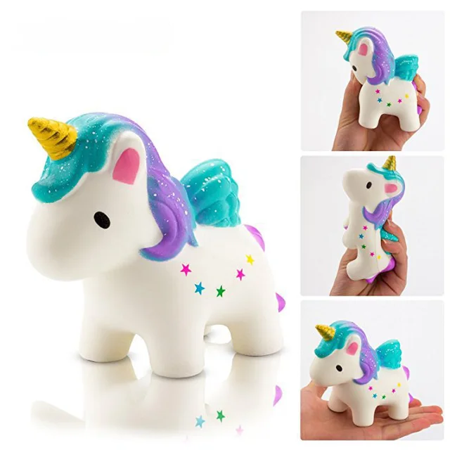 Kawaii Cake Squishy Jumbo Moon Unicorn Slow Rising Stress Relief Toy Squeeze Anti-Stress Toy for Kids Children for Adult Gift 5
