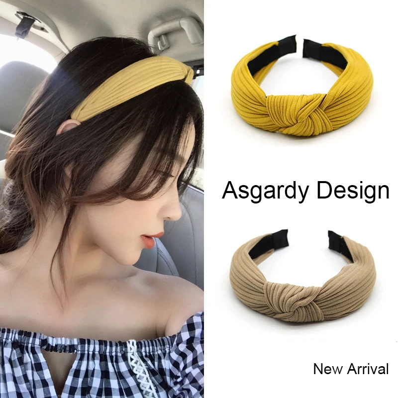 Fashion Hair Band Cross Knot Solid Color Folds Pattern Hair Hoop Headbands Designer Hairband Hair Accessories For Women Girls christian cross sign arabesque pattern metal buckle cowskin leather belt fashion jeans decorative waistband for women men