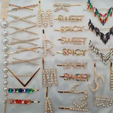 AOTEMAN ZA дизайн блестящие хрустальные стразы заколки для волос Искусственный жемчуг заколки для волос Прическа заколка для волос