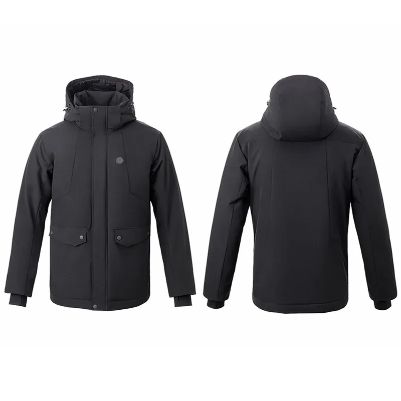 

Men Heated jacket Coat Electric Heating USB Hooded Heated Jacket Coats 4 Temperature Adjustable For Thermal Hiking Camping