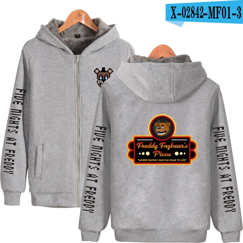 Толстовки Five Nights at Freddy толстовки с капюшоном на молнии с объемным рисунком и длинными рукавами модные повседневные теплые толстовки с капюшоном Five Nights at Freddy - Цвет: MF0103