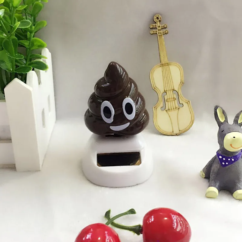 Стиль Солнечный вращающийся Poop кукла креативный мультфильм аксессуары для декорирования машины детские игрушки настраиваемые