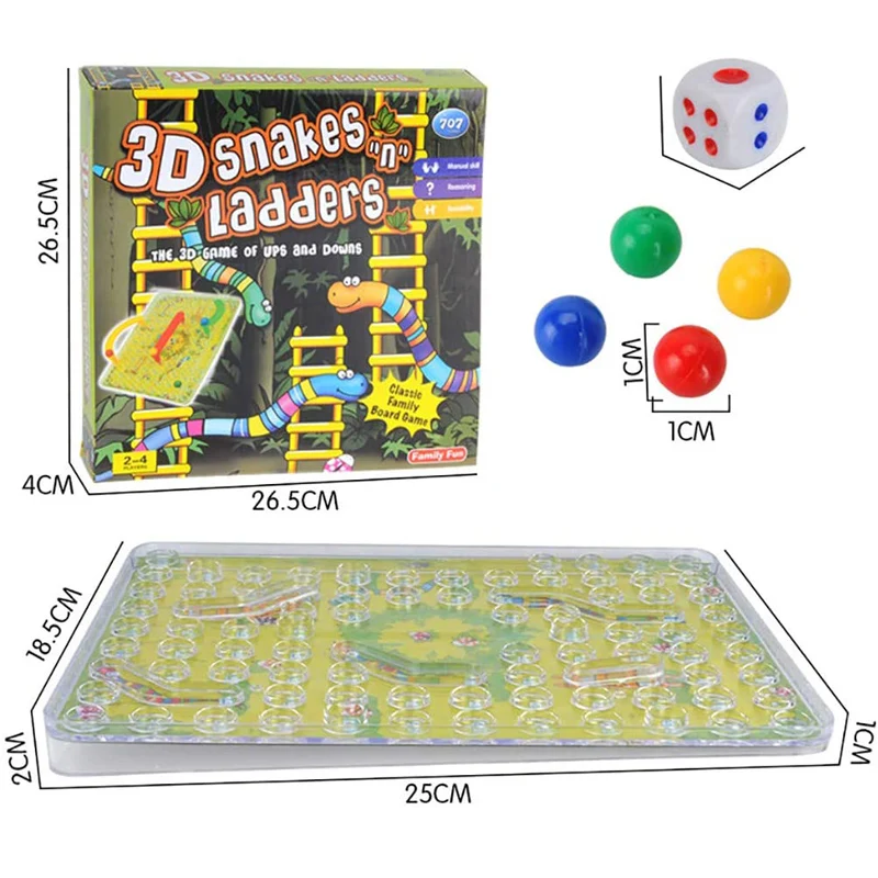 Desktop Game 3D Snakes and Ladders Educational Smart Brain Games Kids Chess Table Games For Family