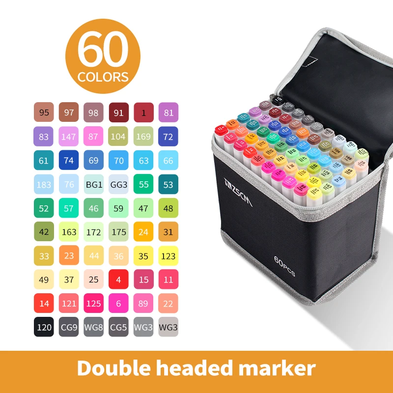 

Art Markers Beginner Hand Painted Manga Drawing Markers Pen Alcohol Based Sketch Oily Twin Brush Pen Bookmark Art Supplies SCM