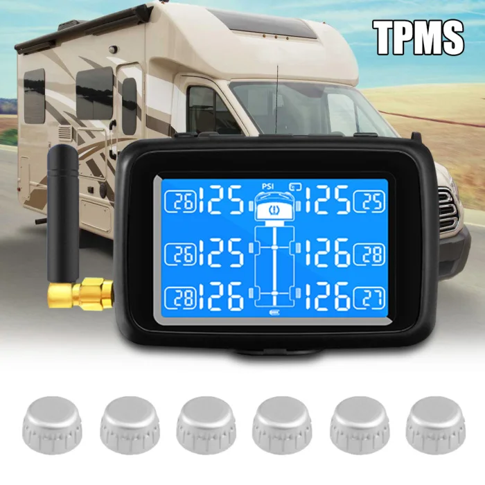 Грузовик Автобус Беспроводная система контроля давления в шинах TPMS с 6 внешними датчиками B99