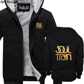 

New SOUL TRAIN Logo Musical Show Men's Black hoodie winter Men's fashion jacket Comfortable winter thick hoodies sbz1453