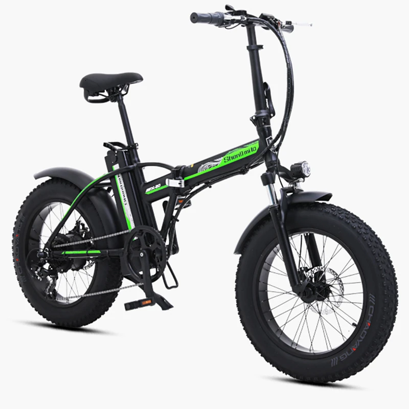

Electric sled 20 inches, lithium bicycle 48 V, rear wheel engine 500 W, mountain bike maximum speed 40 km per hour