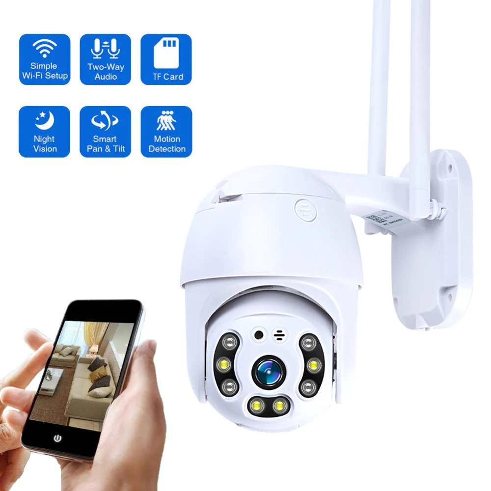 2MP 1080P WiFi Security Camera Outdoor PTZ Speed Dome Human Detection Wireless IP Camera 4X Zoom CCTV Home Safety APP YI LOT yunsye ahd outdoor high speed dome ptz camera ahd 1080p tvi cvi cvbs 4in1 2 0mp 5mp zoom auto focus ir50m 22x zoom rs485 control