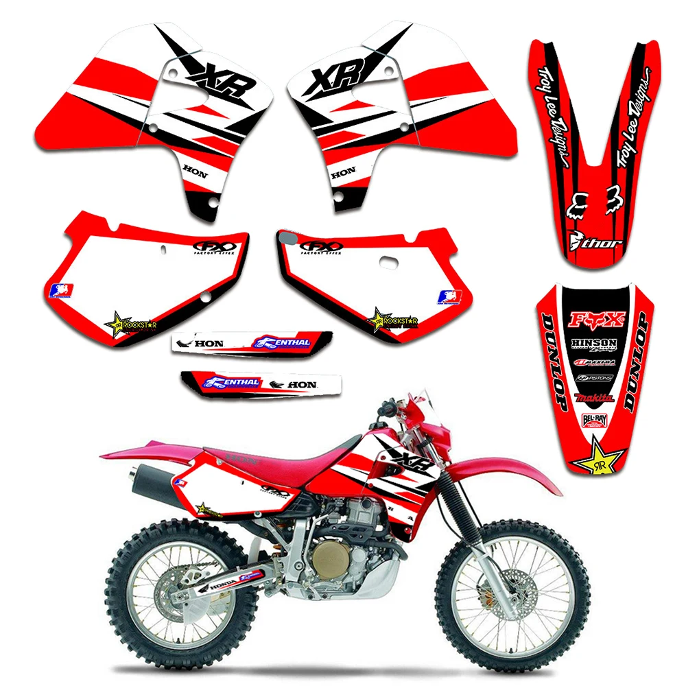 Обтекатели Графика наклейка Стикеры комплект для Honda XR650R XR 650R 650 R 2000 2001 2002 2003 2004 2005