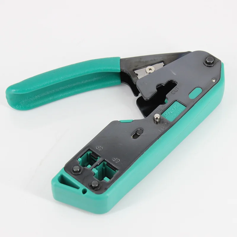 Mini Handheld Portable CP-333 Pro'sKit Crimping Network Tongs 6P/8P with Wire cutter, tester, Crystal Head stripping tools set