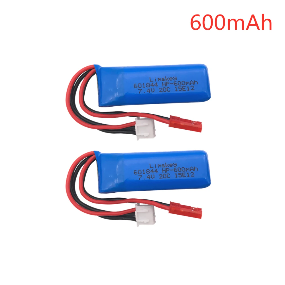 7 4 В 600 мАч 20C Lipo аккумулятор для WLtoys K969 K979 K989 K999 P929 P939 RC автозапчасти 2s 2