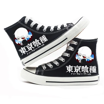 

High-Q Unisex Anime Tokyo Ghoul shoes Casual Canvas shoes Tokyo Ghoul kaneki ken duck shoes plimsolls