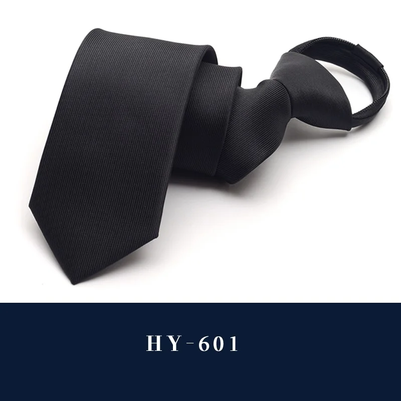 High Quality New Designers Brands Fashion Business Casual 6cm Slim Ties for Men Zipper Necktie Formal Wedding with Gift Box