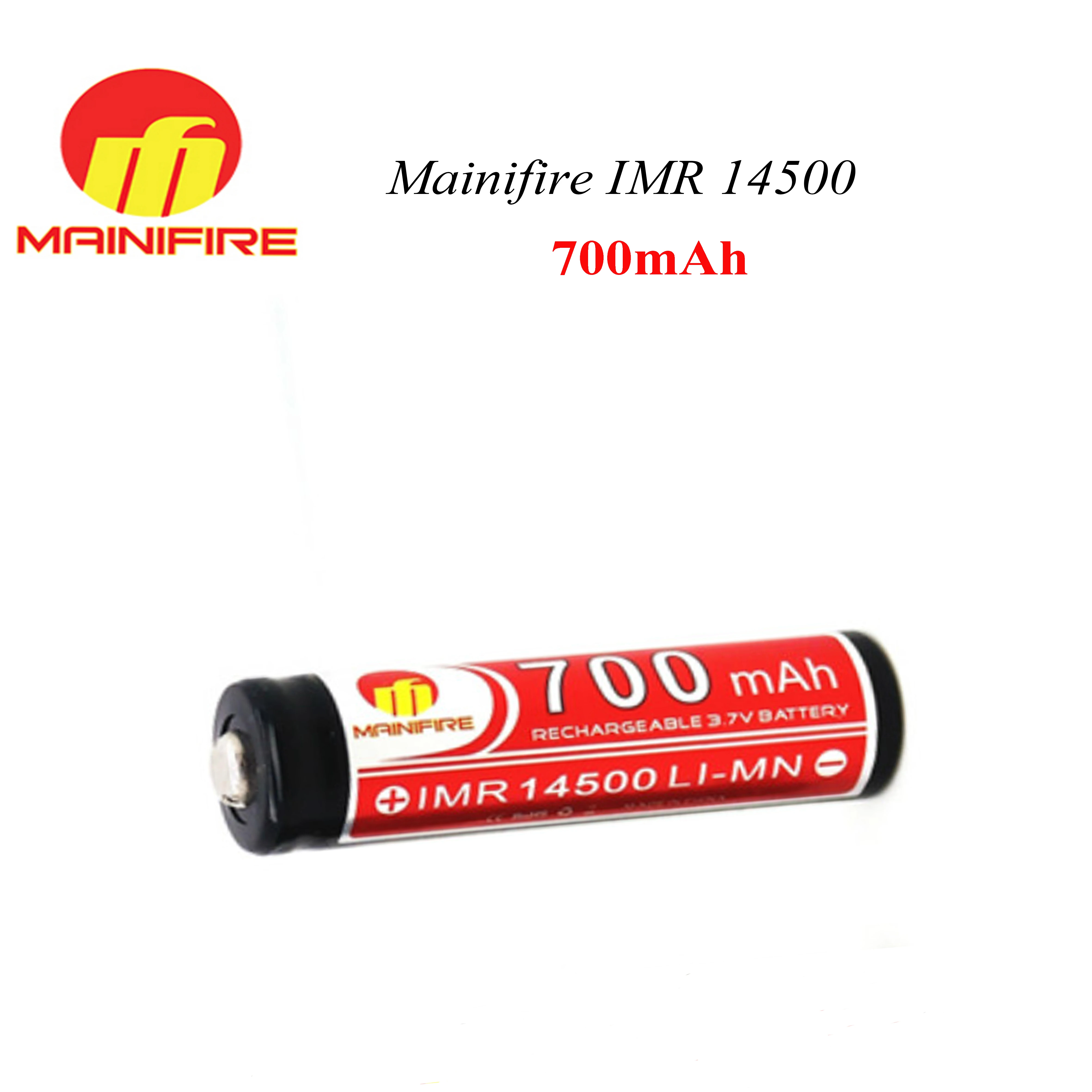 1 шт. очень дешевые 14500 батарея Mainifire 3 7 в 700 мАч IMR литиевые аккумуляторные батареи