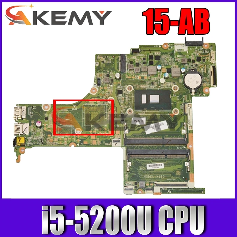 Для HP 15-AB материнская плата для ноутбука 809041-501 809041-601 с SR23Y I5-5200U DAX12AMB6D0 100%