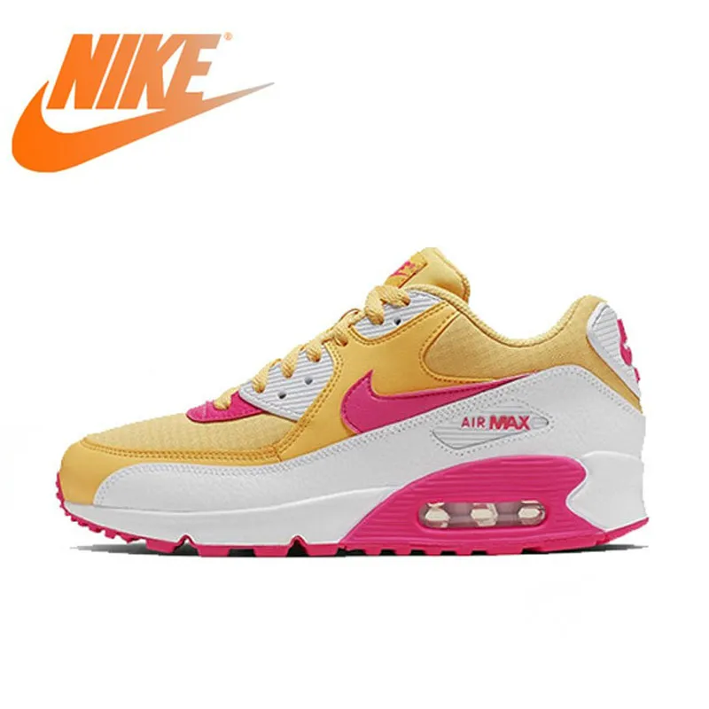Оригинальный Nike Оригинальные кроссовки AIR MAX 90 Для женщин бег Уличная обувь, кроссовки; новые удобные Цвет одинаковая 325213-702