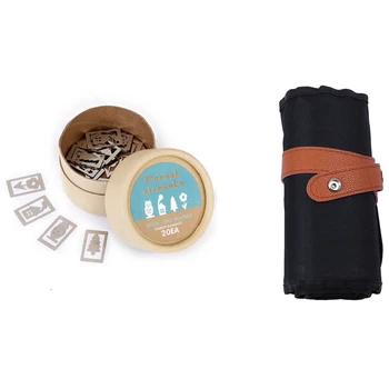 

2 Set Accessories: 1 Set 20 Pcs Bookmarks in Metal & 1 Set Colored Pencils with Slot Case 48-Count