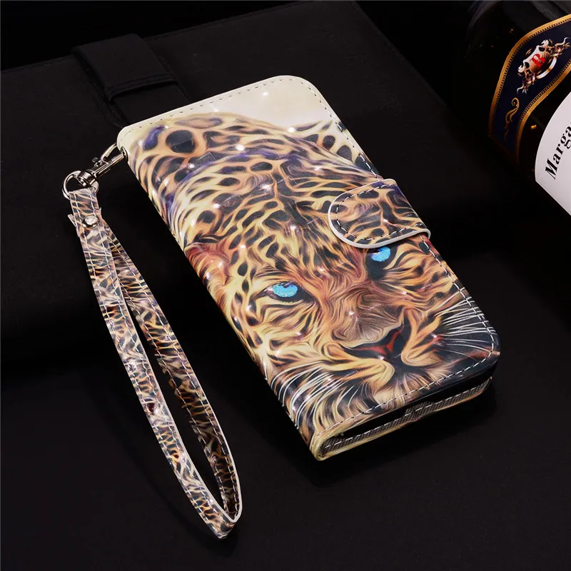 Флип кожаный чехол для Fundas samsung Galaxy A50 A10 A20 A30 A7 A8 J4 J6 A6 Plus чехол 3D кошелек с собакой подставка чехол для телефона - Цвет: 3