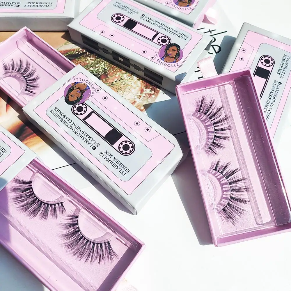 Make Own Logo Lash Box 3D 5D Mink Eyelashes Eye Makeup Eyelashes Extensions Custom Lashes Packaging Box According Requirements afbeelding