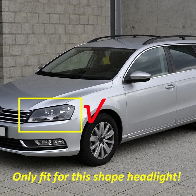 Для Passat B7 2010 2015 Автомобильные фары веки брови ABS фара наклейка крышка отделка