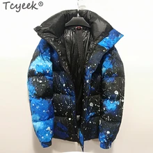 Tcyeek Fashion Men's Down Jacket Man Clothes Streetwear Thick 90%Duck Down Jacket Casual Warm Coat Male Hiver Casaco LW2254