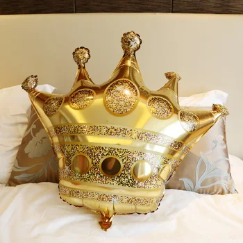 

1pcs Large Gold Crown Foil Balloons Prince Princess Baby Shower 32inch Air Number Balloon Birthday Party decorations Kids Globos